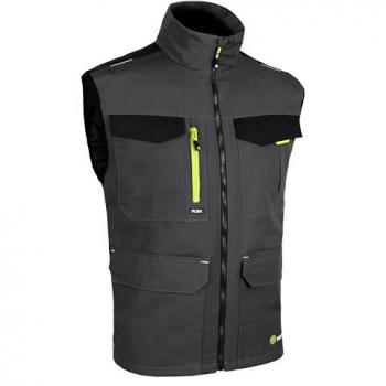Beeswift Flex Workwear Gilet Two-Tone Grey/Black Large Fleece Lined Casual Bodywarmer Outerwear Sleeveless Jacket