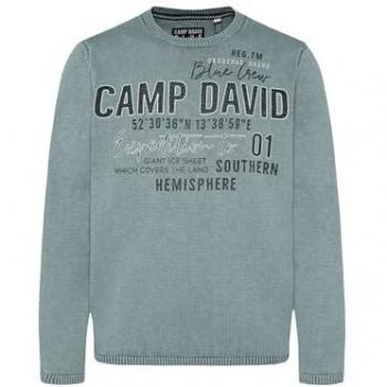 Lässiger Rundhalspullover CAMP DAVID, Herren, blau