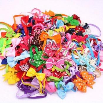 120pcs Adjustable Bow Ties for Pets