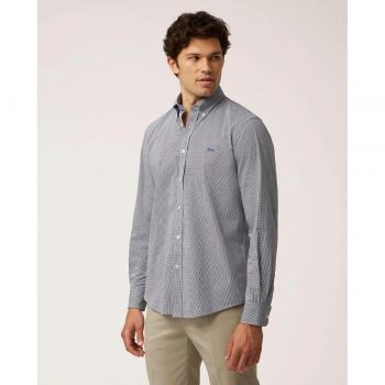 Elegant Blue Long Sleeve Cotton Shirt