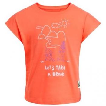 Jack Wolfskin Unisex Kinder T-Shirt Take A Break, orange, Größe 164
