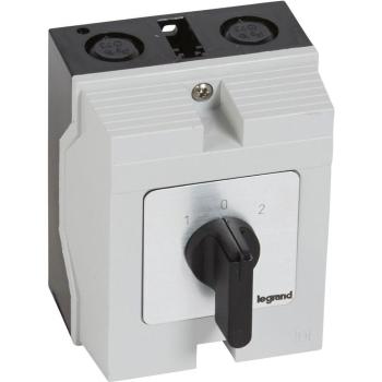 Inverseur de câbles avec position arrêt 45° PR12, 2 pôles, 4 contacts, en boîte 96x120 mm