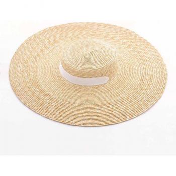 Flat Top Beach Hat with Large Brim