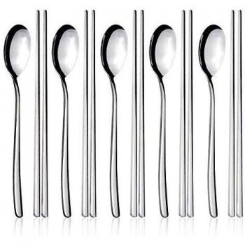 Long-Handle Kitchen Chopstick & Spoon Kit – 10 Pieces