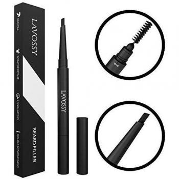 LAVOSSY Men's Dark Brown Beard Paint & Brush Combo