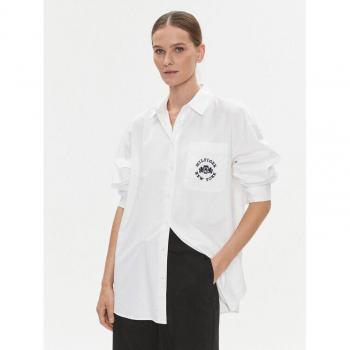 Oversize Varsity Hemd in Weiß von Tommy Hilfiger