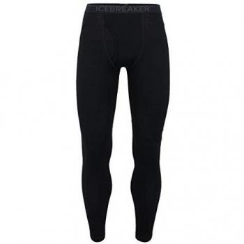 Icebreaker Men's 260 Tech with Fly Thermal Leggings, Black, Size Large