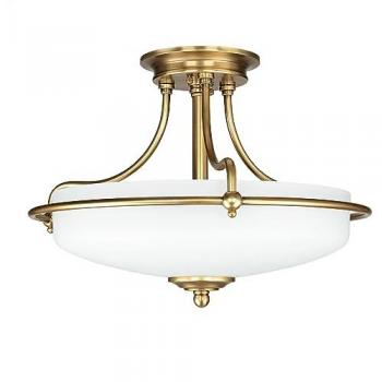 Elegante Deckenleuchte mit Glas und Metall