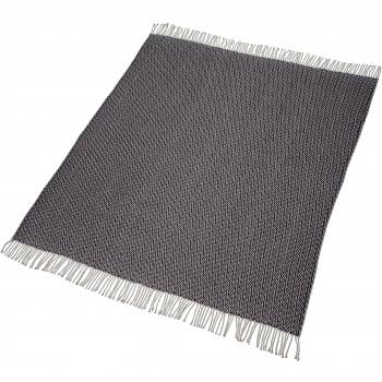 Tom Tailor T‑Soft ZigZag Flanell‑Plaid (Polyester/Baumwolle) – Schwarz, 170x130x1 cm