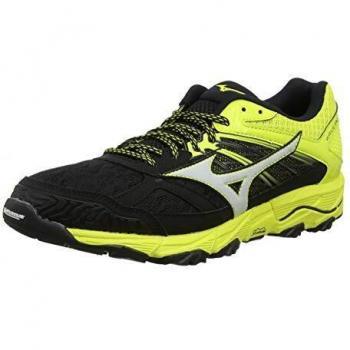 Mizuno Wave Mujin 5, Zapatillas de Running Hombre, Negro (Black/Glacier Gray/Bolt 31), 42 EU