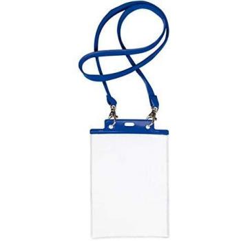 10 PORTANOME PASS 7ST-M 15x21cm (A5) BLU con CORDONCINO BLU SEI ROTA