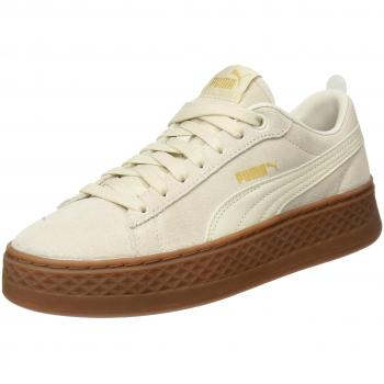 Zapatos Puma Smash Platform SD Birch Gum Color Crema Mujer