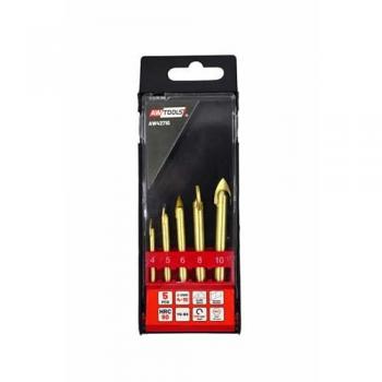 AWTOOLS Punte per forare vetro e ceramica 4-10 mm 5 pz