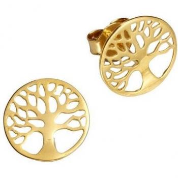 Firetti Gold Ohrstecker Lebensbaum Design