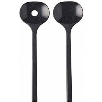 Mepal Bloom Salad Server Set, Pebble Black