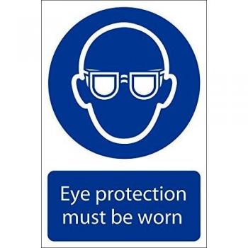 Draper Eye Protection Must Be Worn Sign 200mm x 300mm