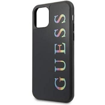 Protezione per smartphone Guess, modello Apple iPhone 11 Pro, con retro in policarbonato e TPU, colorazione nero tornasole