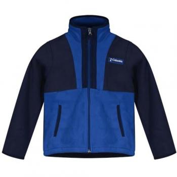 Columbia Youth Back Bowl II Full Zip Fleece – Collegiate Navy & Mountain Blue (XS, 6‑7 years)
