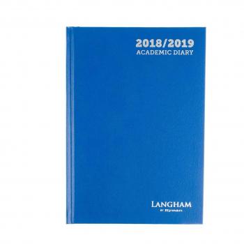 Langham 2018/19 A5 Dual‑Page Daily Diary – Blue Version