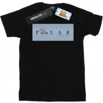 Disney Men's Toy Story 4 Duke Caboom Pixar Studios Logo T-Shirt L black
