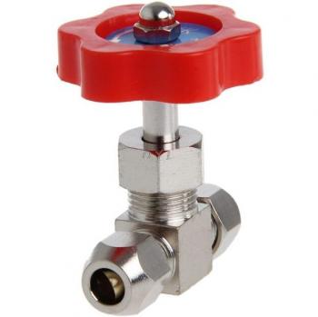 Conector de válvula de aguja niquelado OD 6mm/8mm/10mm