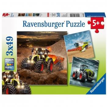 Ravensburger Puzzel 3x49 stukjes 5+ Tractoren