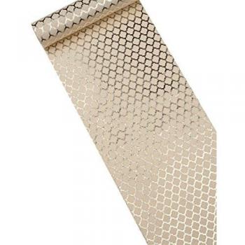 Chemin de table lin « Luxe Doré » – 28 cm × 5 m