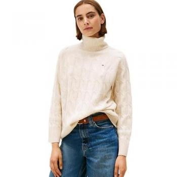 Pull Tommie Hilfiger Col Roulé en Laine Fine