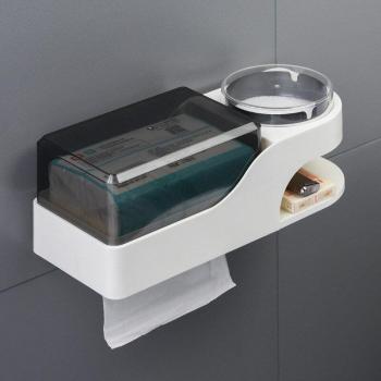 All-in-One Wall Toilet Paper & Ashtray Organizer