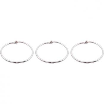 3 Stück Metall Ringe für Buchblätter 5,1 cm