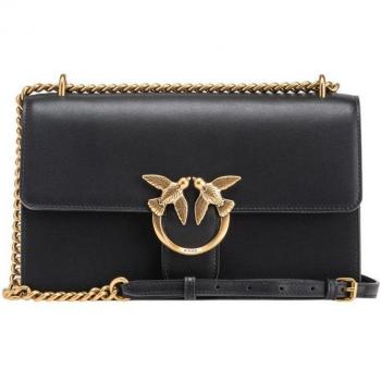 Borsa Donna PINKO Nero oro Love one classic dc vitello