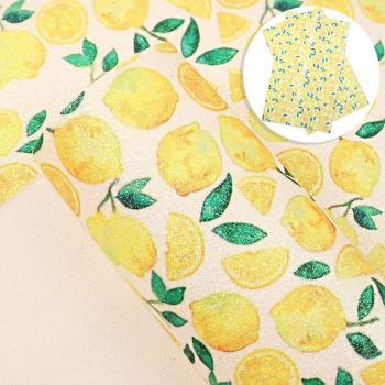 DIY Lemon Glitter Faux Leather Sheet