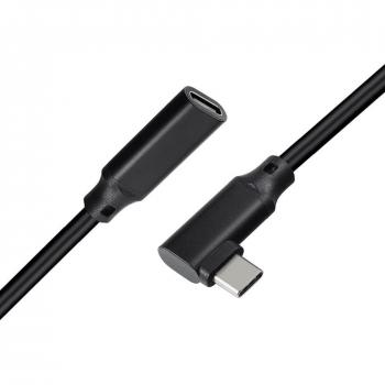 Type-C 4K HD Extension Cable 5A PD 100W 90 Degree Male to Female