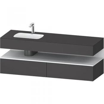 Lavabo de Nicho Blanco Matte Qatego con Base Consola