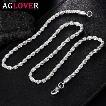 Collar de cuerda de cáñamo de plata 925 para boda
