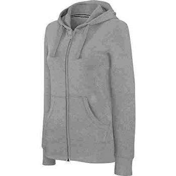 Kariban Damen Pullover Hoodie Schwarz mit Reißverschluss S