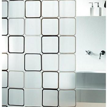 Anti-Schimmel-Spirella Duschvorhang‑Frame – 180 x 200 cm, durchsichtiges PEVA, leicht zu reinigen
