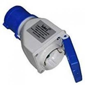 16-Ampere Schuko Socket Adapter, 2+Ground, With Protective Cap – Generic Model