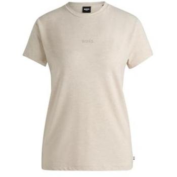 BOSS T-Shirt Bea Écru für Damen