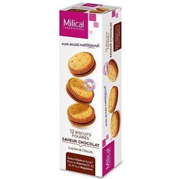 Biscuits Milical Fourrés Saveur Chocolat 12 Biscuits
