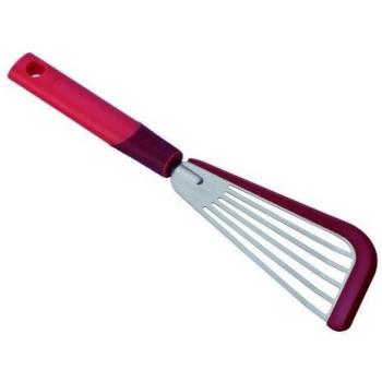 Espátula de cocina con borde de silicona roja