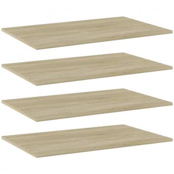 VidaXL Sonoma Oak Bookshelf Boards 4 pcs 80x50x1.5 cm Engineered Wood