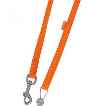 Laisse Chien Mac Leather 15 mm Orange