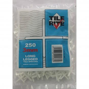 Long Leg Tile Spacer Set, 3 mm – 250 Units
