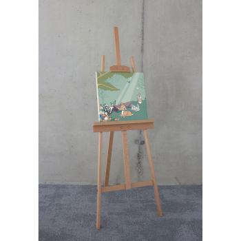 Kleines Bambi im Wald – 40 × 40 cm, Keilrahmen aus Naturholz, Kinderzimmer