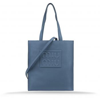 Borsa a tracolla Miu Miu blu Madras 5bg264 f0637
