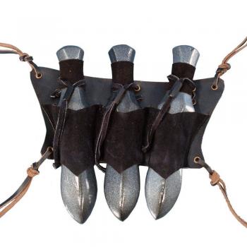 Iron Fortress Leto Dreifacher Wurfdolchhalter – Schwarzer Stil