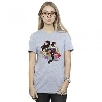 Elegant Trio Cotton Shirt – Mulan, Jasmine, Snow White Boyfriend Style