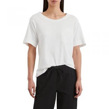 Camiseta Casual Mujer Con Bolsillo de Satén
