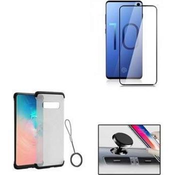 UltraShield NanoCurved: Vidrio UV + Funda Naked Bumper + Soporte Magnético Negro